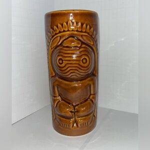 Vintage Hawaiian Polynesian Brown Tiki Mug DW114 vase